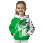 marshall thundering herd graphic punisher green white hoodie best selling