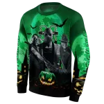 marshall thundering herd halloween vibes green black hoodie best selling