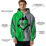 marshall thundering herd heartbeat graphic green hoodie best selling