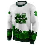 marshall thundering herd lucky motif white green hoodie best selling