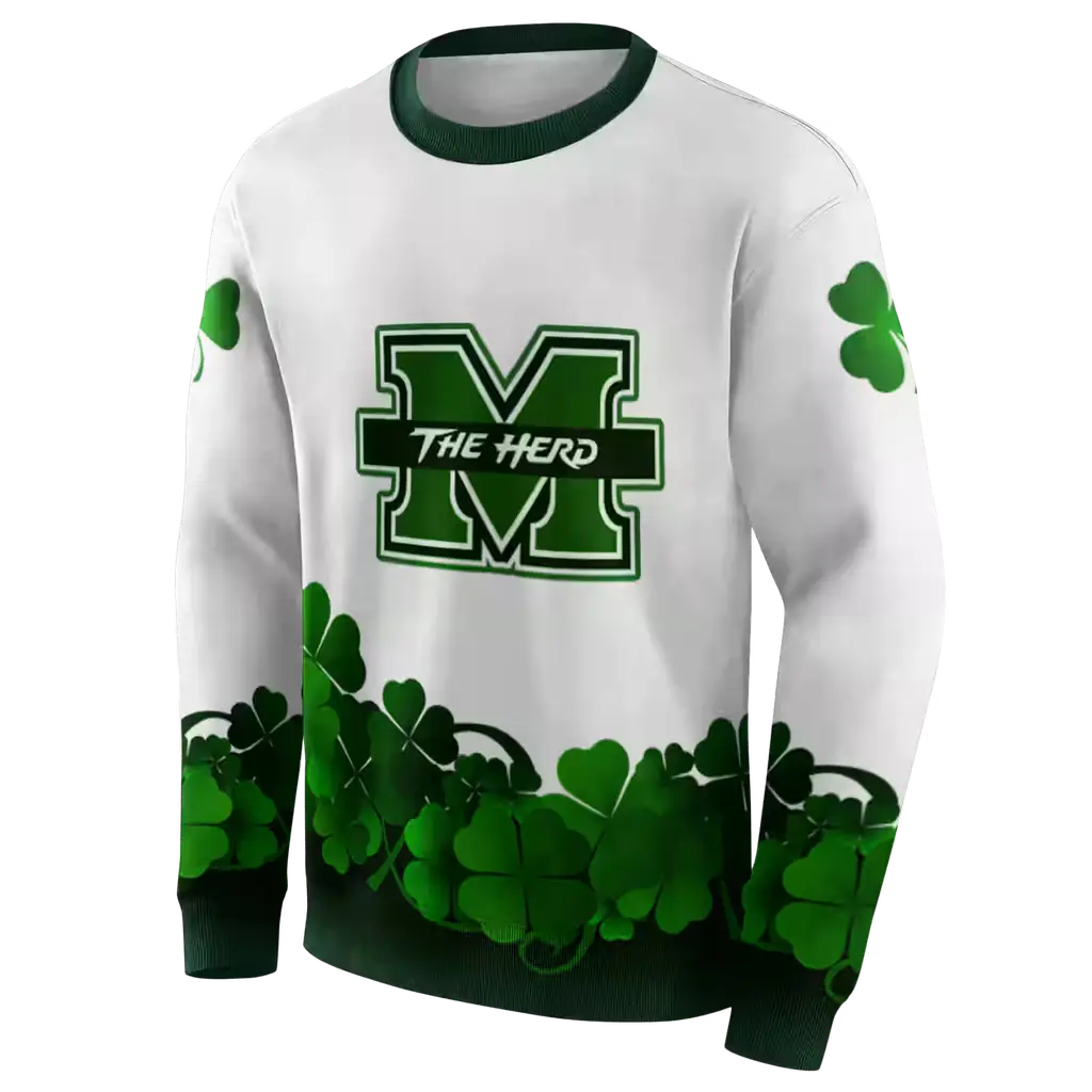 marshall thundering herd lucky motif white green hoodie new arrival marshall thundering herd lucky motif white green hoodie new arrival