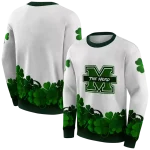 marshall thundering herd lucky motif white green hoodie best selling