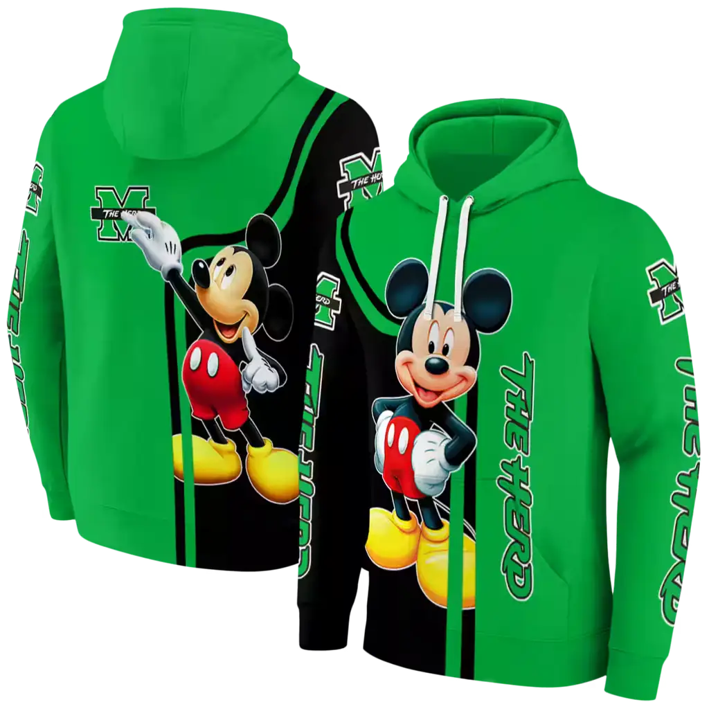 marshall thundering herd mickey mouse green black hoodie fashion forward marshall thundering herd mickey mouse green black hoodie fashion forward