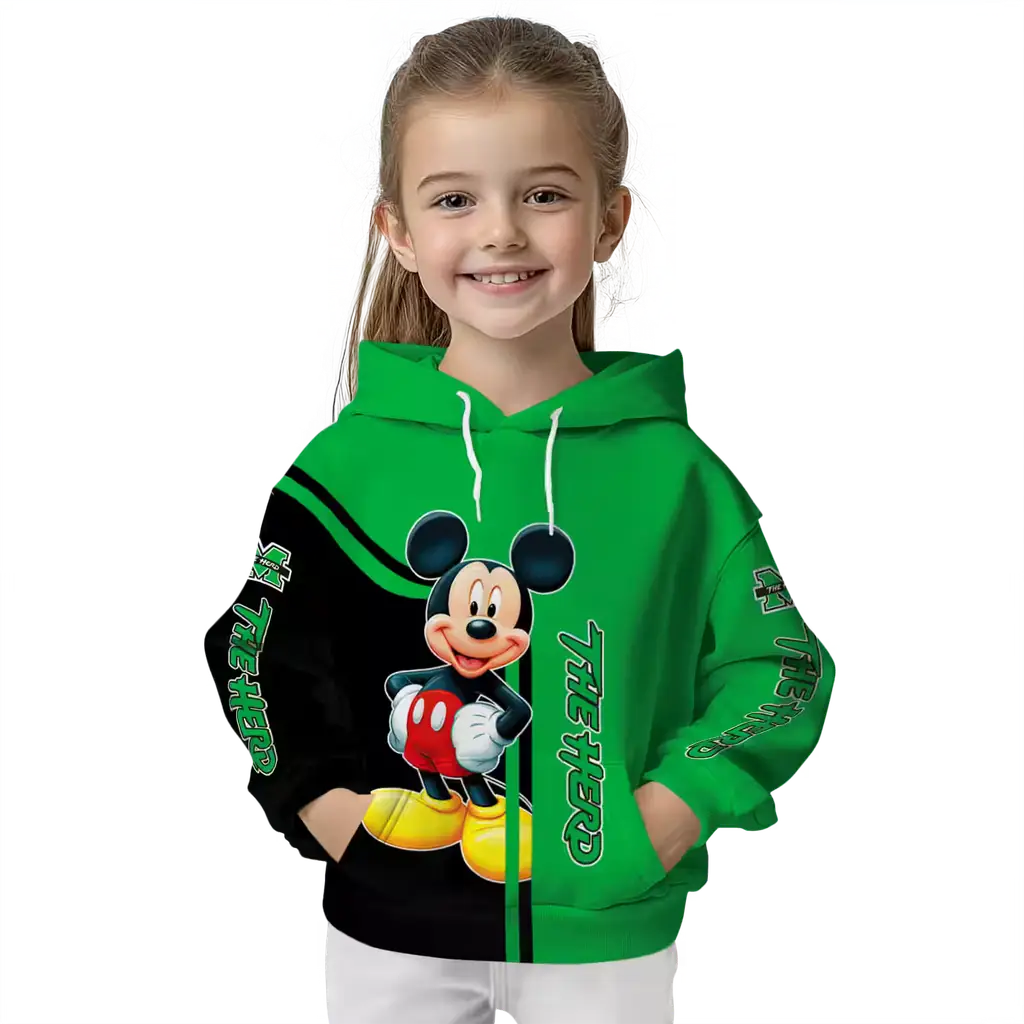 marshall thundering herd mickey mouse green black hoodie top rated marshall thundering herd mickey mouse green black hoodie top rated