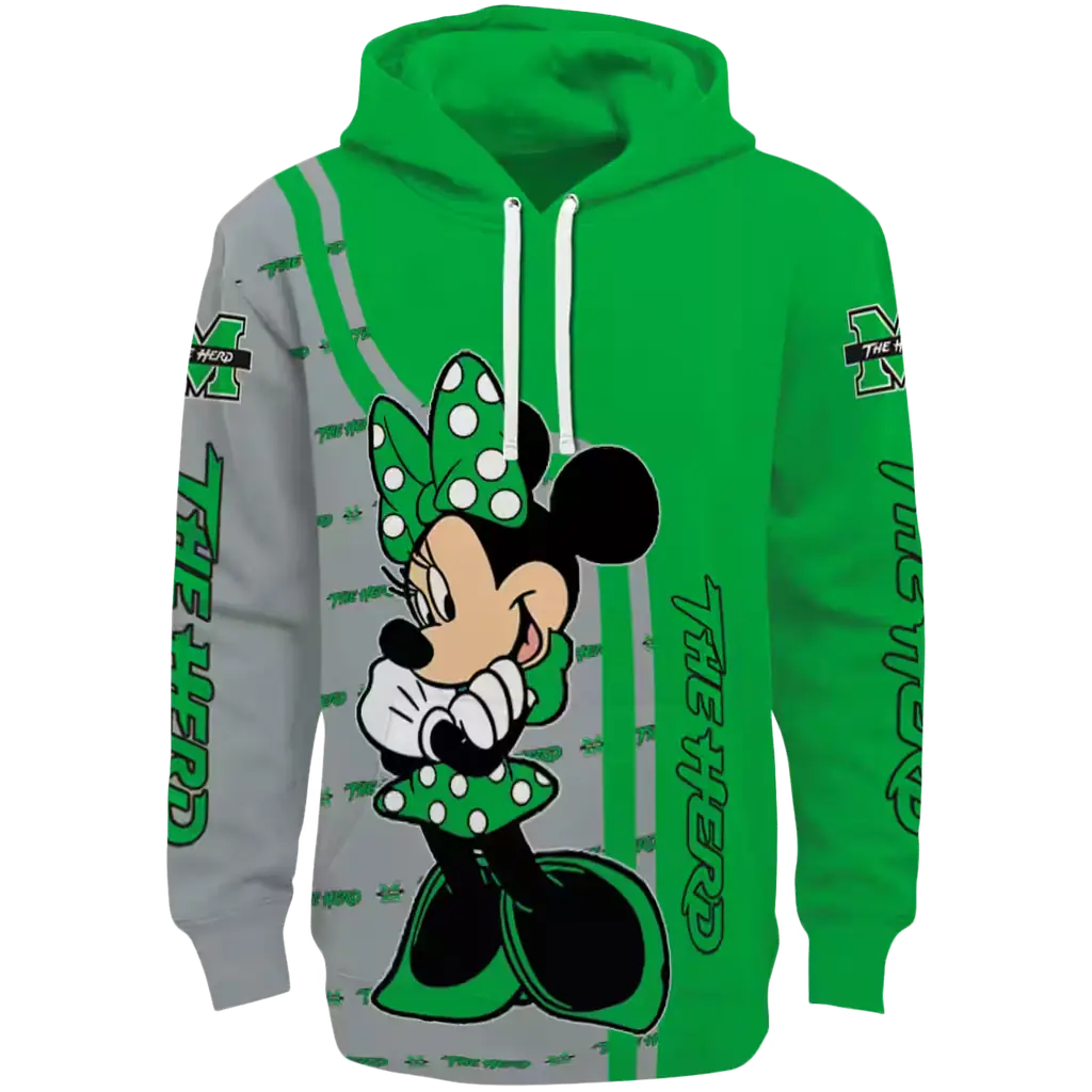marshall thundering herd minnie mouse green hoodie best selling marshall thundering herd minnie mouse green hoodie best selling