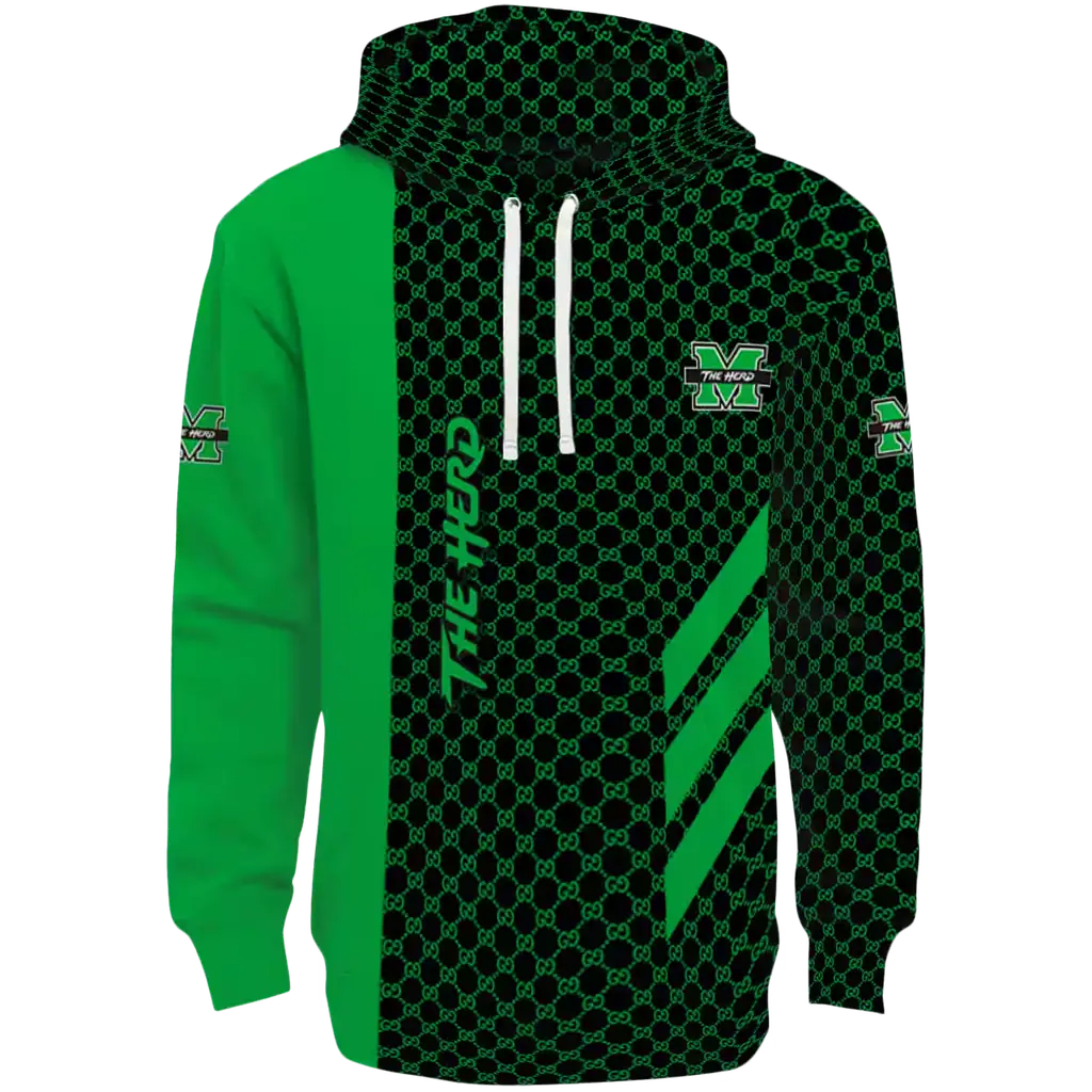 marshall thundering herd monogram pattern green hoodie best selling marshall thundering herd monogram pattern green hoodie best selling