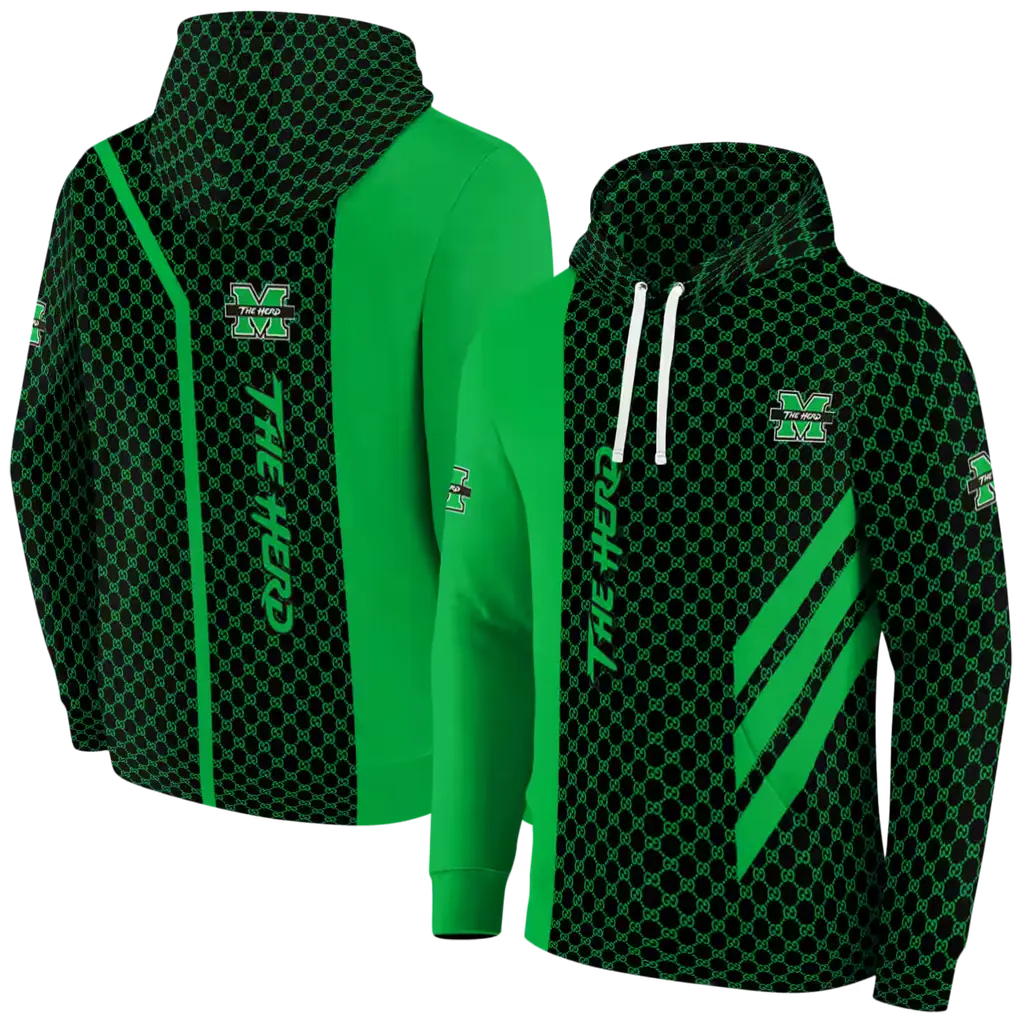 marshall thundering herd monogram pattern green hoodie fashion forward marshall thundering herd monogram pattern green hoodie fashion forward