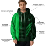 marshall thundering herd monogram pattern green hoodie best selling