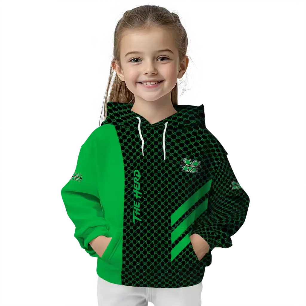 marshall thundering herd monogram pattern green hoodie top rated marshall thundering herd monogram pattern green hoodie top rated