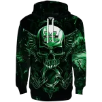marshall thundering herd skull artwork green black hoodie best selling