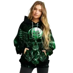marshall thundering herd skull artwork green black hoodie best selling