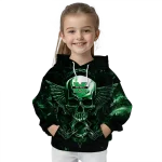 marshall thundering herd skull artwork green black hoodie best selling