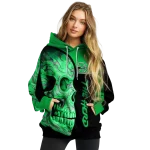 marshall thundering herd skull motif green black hoodie best selling