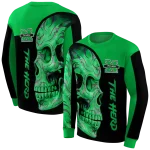 marshall thundering herd skull motif green black hoodie best selling