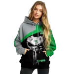 marshall thundering herd skull punisher gray black hoodie best selling