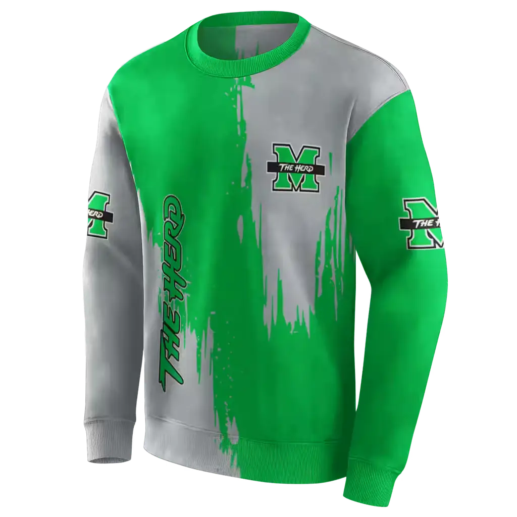 marshall thundering herd splatter effect green hoodie new arrival marshall thundering herd splatter effect green hoodie new arrival