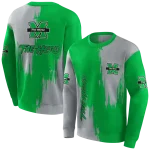 marshall thundering herd splatter effect green hoodie best selling