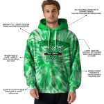 marshall thundering herd tie dye pattern green hoodie best selling