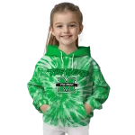 marshall thundering herd tie dye pattern green hoodie best selling