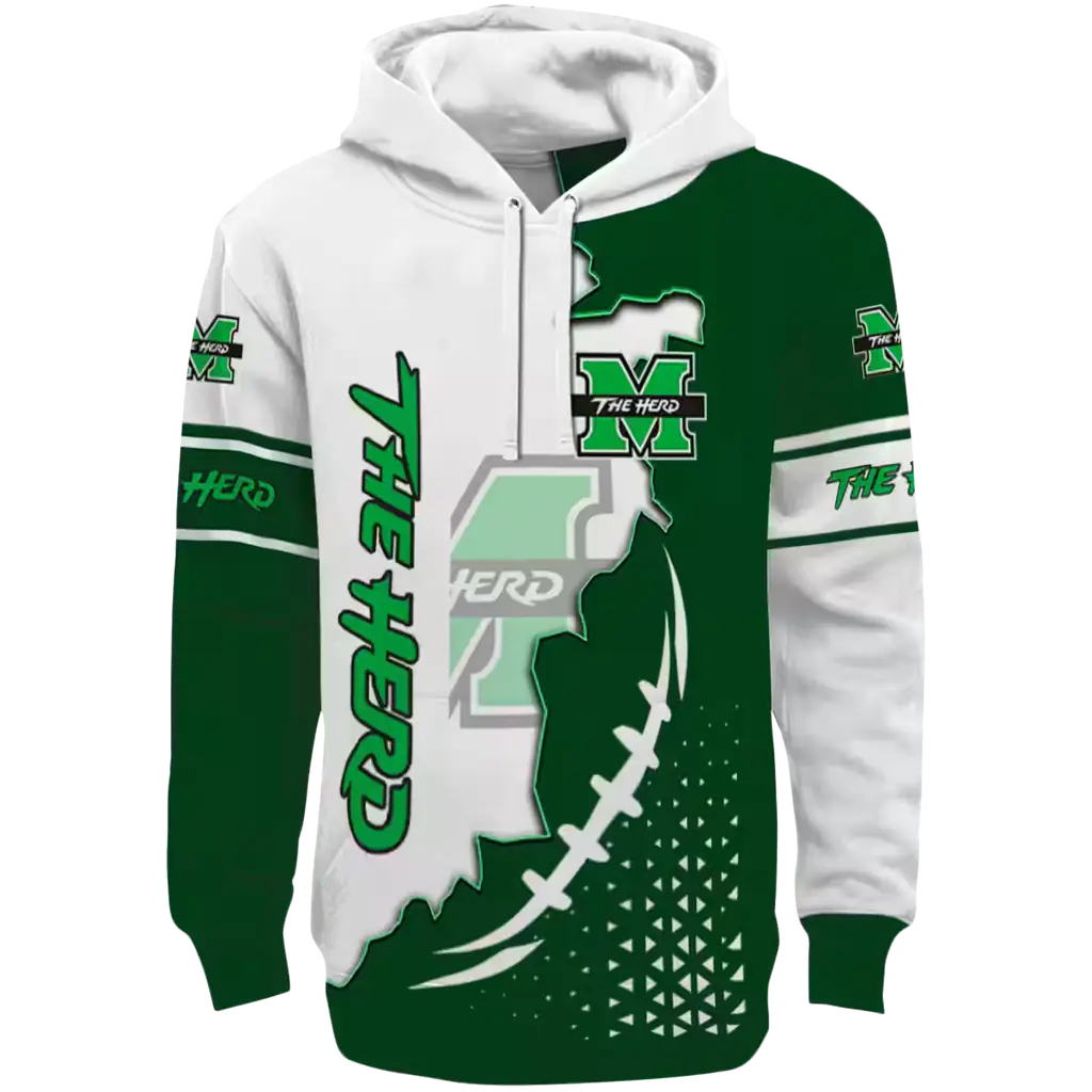 marshall thundering herd triangular pattern green white hoodie best selling marshall thundering herd triangular pattern green white hoodie best selling