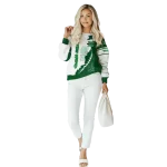 marshall thundering herd triangular pattern green white hoodie best selling