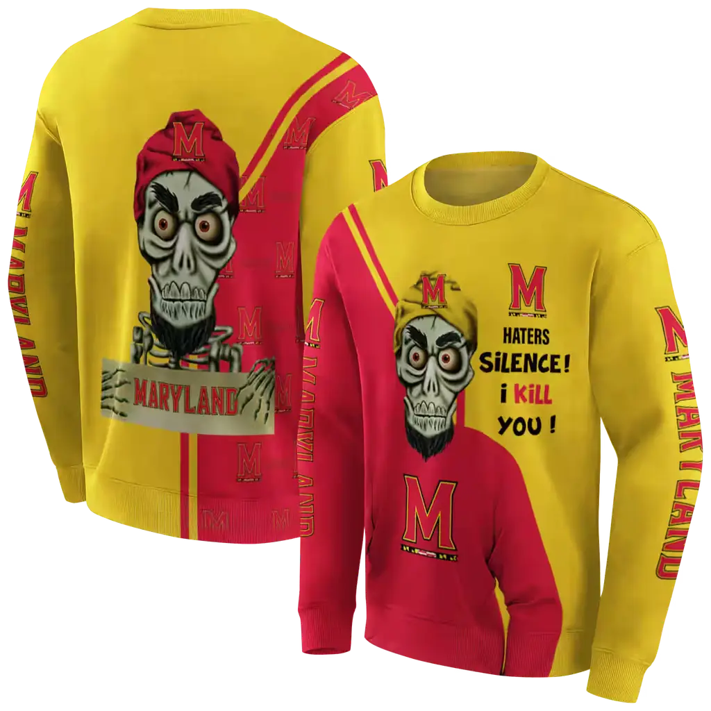 maryland terrapins achmed skull red hoodie premium grade maryland terrapins achmed skull red hoodie premium grade