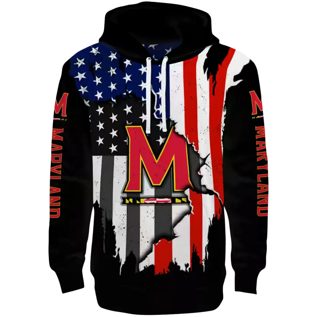 maryland terrapins american pride black hoodie best selling maryland terrapins american pride black hoodie best selling