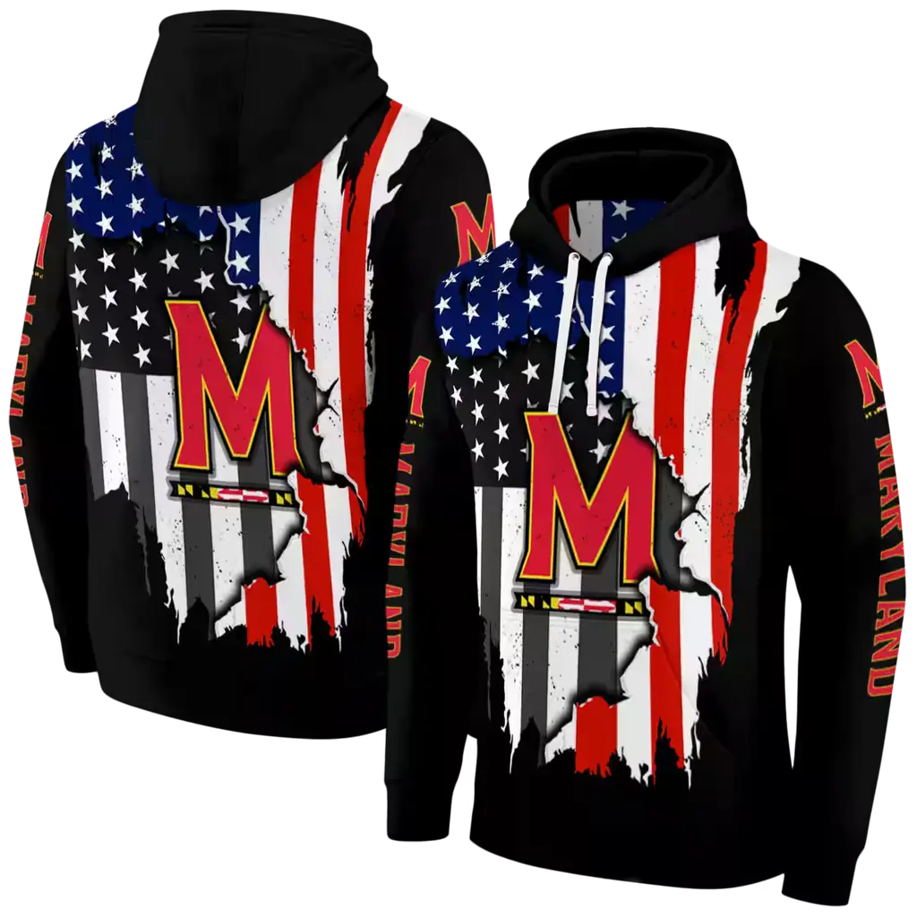 maryland terrapins american pride black hoodie fashion forward maryland terrapins american pride black hoodie fashion forward