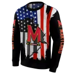 maryland terrapins american pride black hoodie best selling