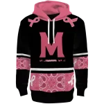 maryland terrapins awareness ribbon black pink hoodie best selling