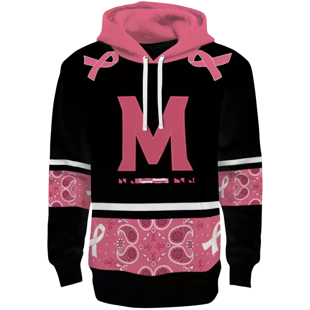 maryland terrapins awareness ribbon black pink hoodie best selling maryland terrapins awareness ribbon black pink hoodie best selling