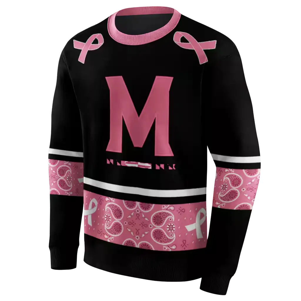 maryland terrapins awareness ribbon black pink hoodie new arrival maryland terrapins awareness ribbon black pink hoodie new arrival