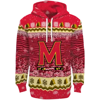 maryland terrapins christmas trees red hoodie best selling