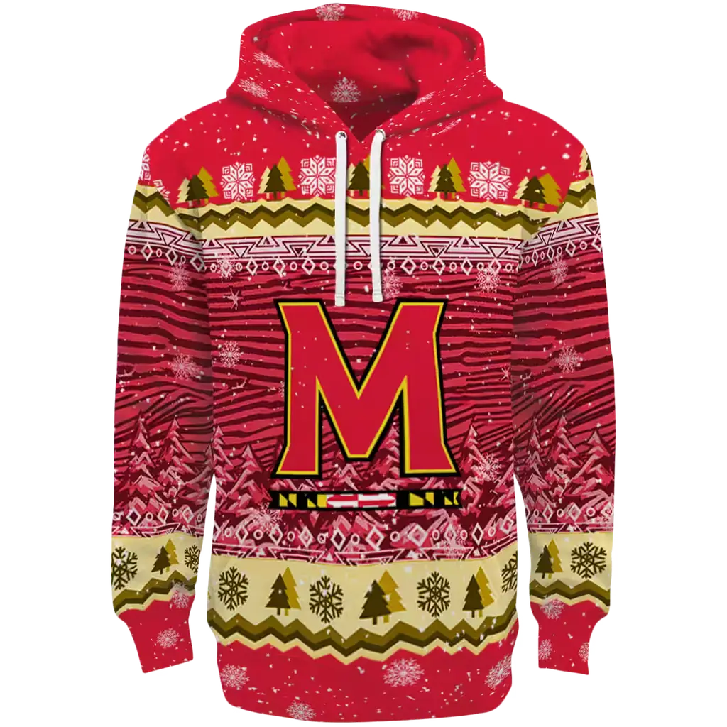 maryland terrapins christmas trees red hoodie best selling maryland terrapins christmas trees red hoodie best selling