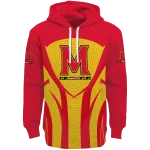 maryland terrapins concentric lines red black hoodie best selling