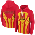 maryland terrapins concentric lines red black hoodie best selling
