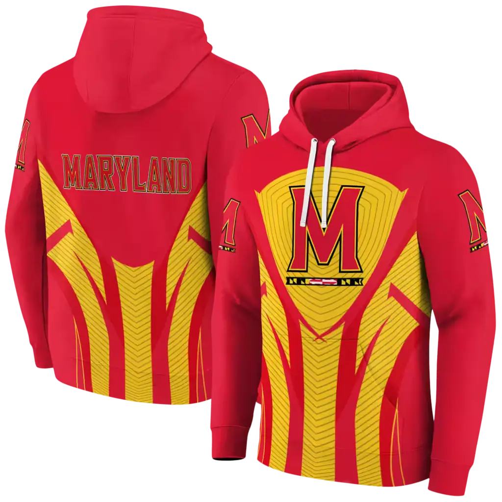maryland terrapins concentric lines red black hoodie fashion forward maryland terrapins concentric lines red black hoodie fashion forward