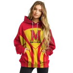 maryland terrapins concentric lines red black hoodie best selling