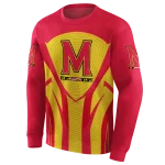 maryland terrapins concentric lines red black hoodie best selling