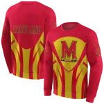 maryland terrapins concentric lines red black hoodie best selling