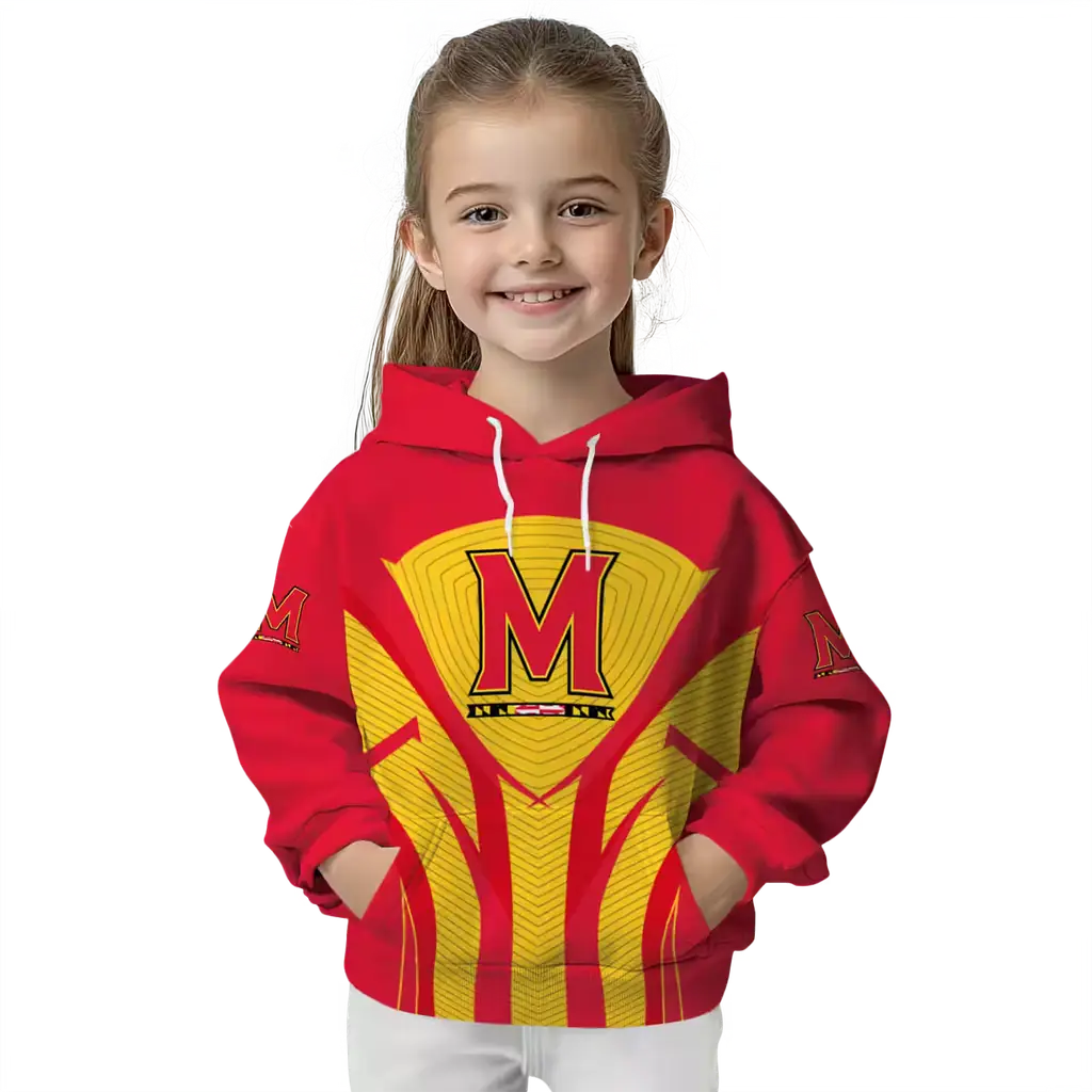 maryland terrapins concentric lines red black hoodie top rated maryland terrapins concentric lines red black hoodie top rated