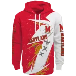 maryland terrapins dynamic slash red white hoodie best selling