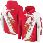 maryland terrapins dynamic slash red white hoodie best selling