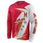 maryland terrapins dynamic slash red white hoodie best selling