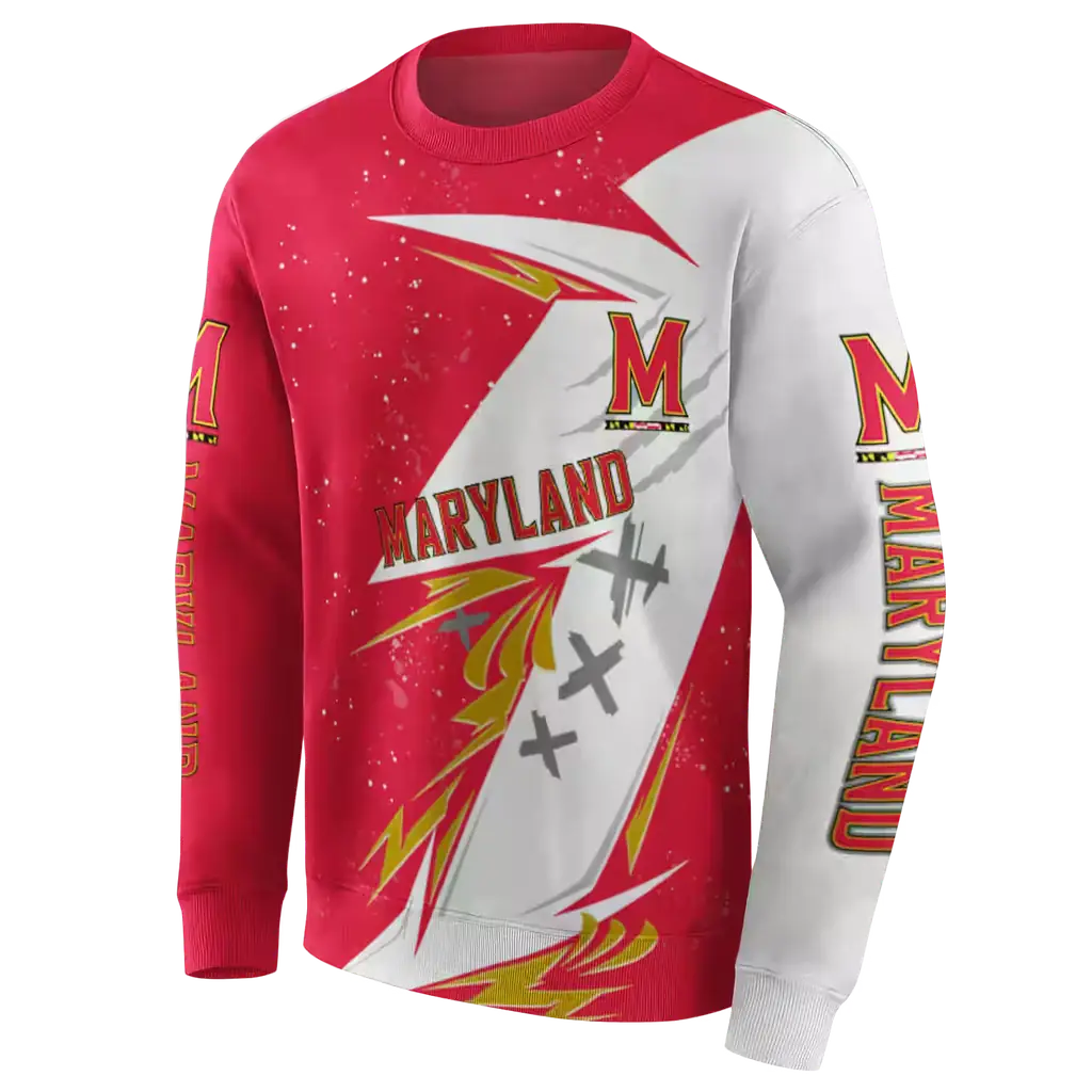 maryland terrapins dynamic slash red white hoodie new arrival maryland terrapins dynamic slash red white hoodie new arrival