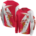 maryland terrapins dynamic slash red white hoodie best selling