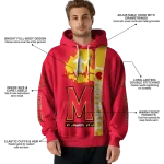 maryland terrapins football heartbeat red hoodie best selling