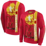 maryland terrapins football heartbeat red hoodie best selling