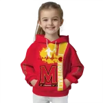 maryland terrapins football heartbeat red hoodie best selling