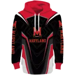 maryland terrapins futuristic pattern red black hoodie best selling